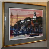 A02. Signed limited edition Donn Russell print. ”Morning Watch - Nantucket.” 26”h x 36”w 